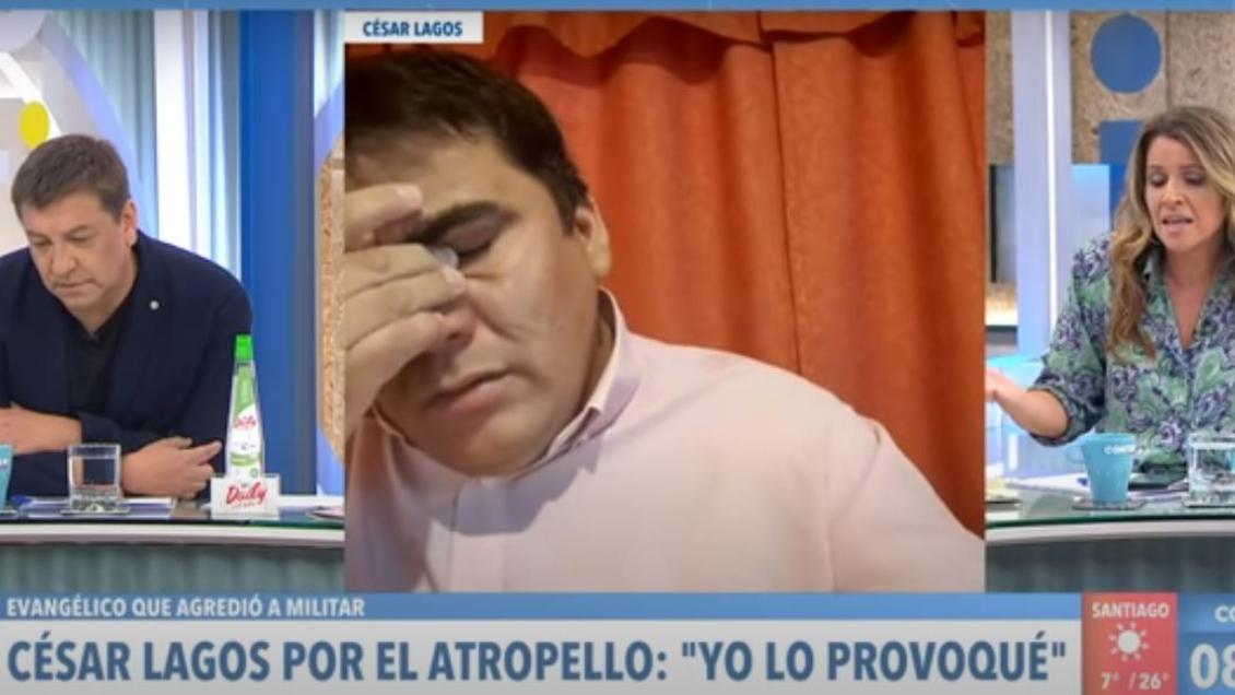 Religioso que fingió atropello rompió en llanto en discusión con JC Rodríguez