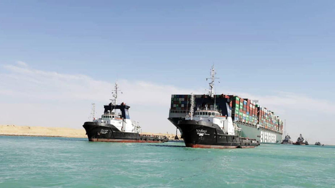 Tras retiro del buque Ever Given, se registran grandes atochamientos en el Canal de Suez