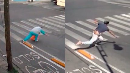 Ciclovía se volvió viral por constantes caídas de peatones