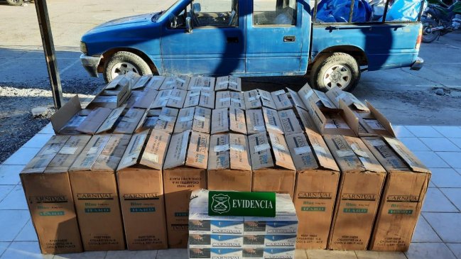 Conductor fue detenido trasladando cargamento de cigarrillos en Pozo Almonte