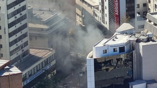 Gran emanación de humo en la Estación Tobalaba del Metro