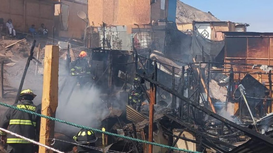 Imputado por incendio en campamento Genesis II de Antofagasta quedó en prisión preventiva