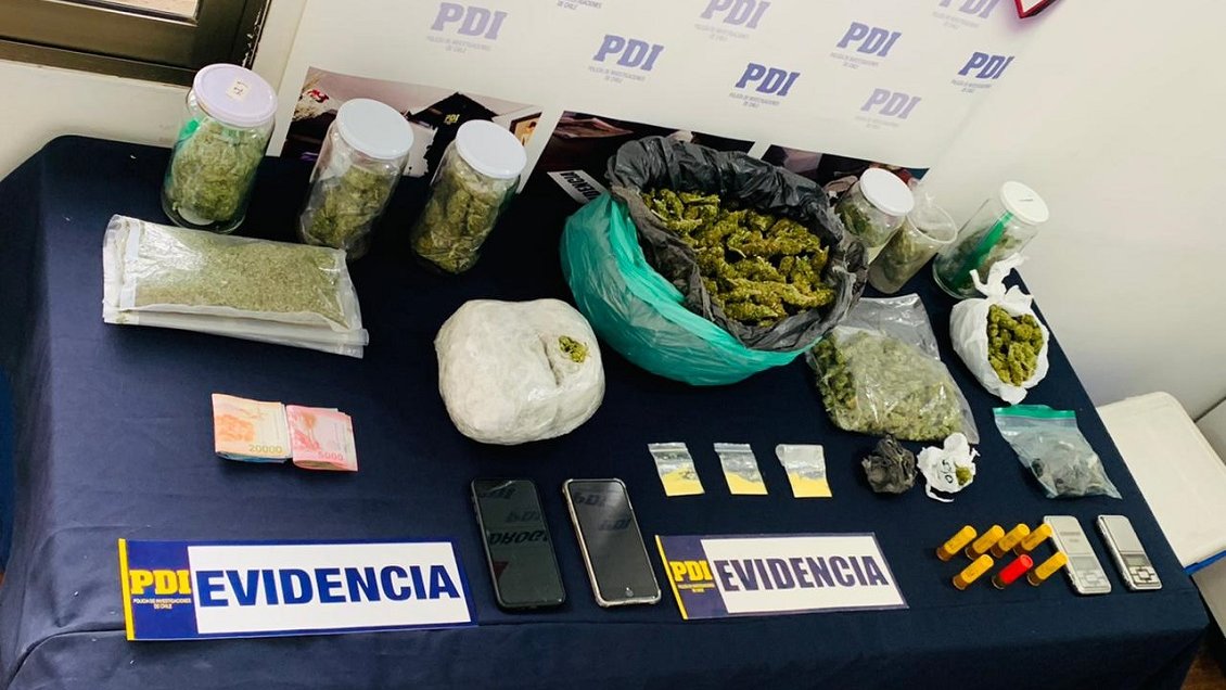PDI detuvo a sospechoso de vender diversos tipos de droga en La Serena