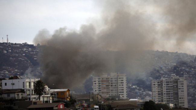 Al menos cuatro viviendas destruidas deja incendio en Viña del Mar