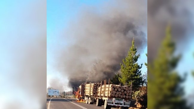 Araucanía: Reportan dos camiones quemados en la ruta que une Los Sauces con Lumaco