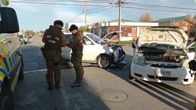 Dos personas lesionadas dejó colisión en el sector norte de Punta Arenas