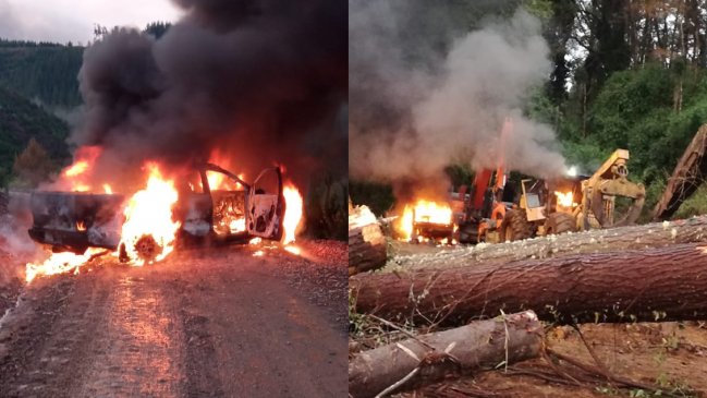Dos fundos de la provincia de Cautín fueron blancos de nuevos ataques incendiarios en La Araucanía