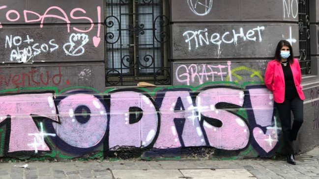 Grupo que hizo graffiti en el que posó Paula Narváez: 