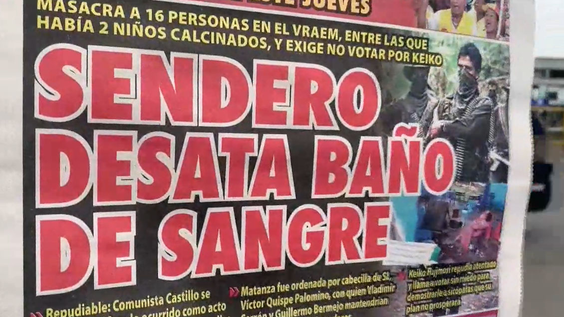 Suben a 16 las víctimas de la masacre en Perú atribuida a Sendero Luminoso