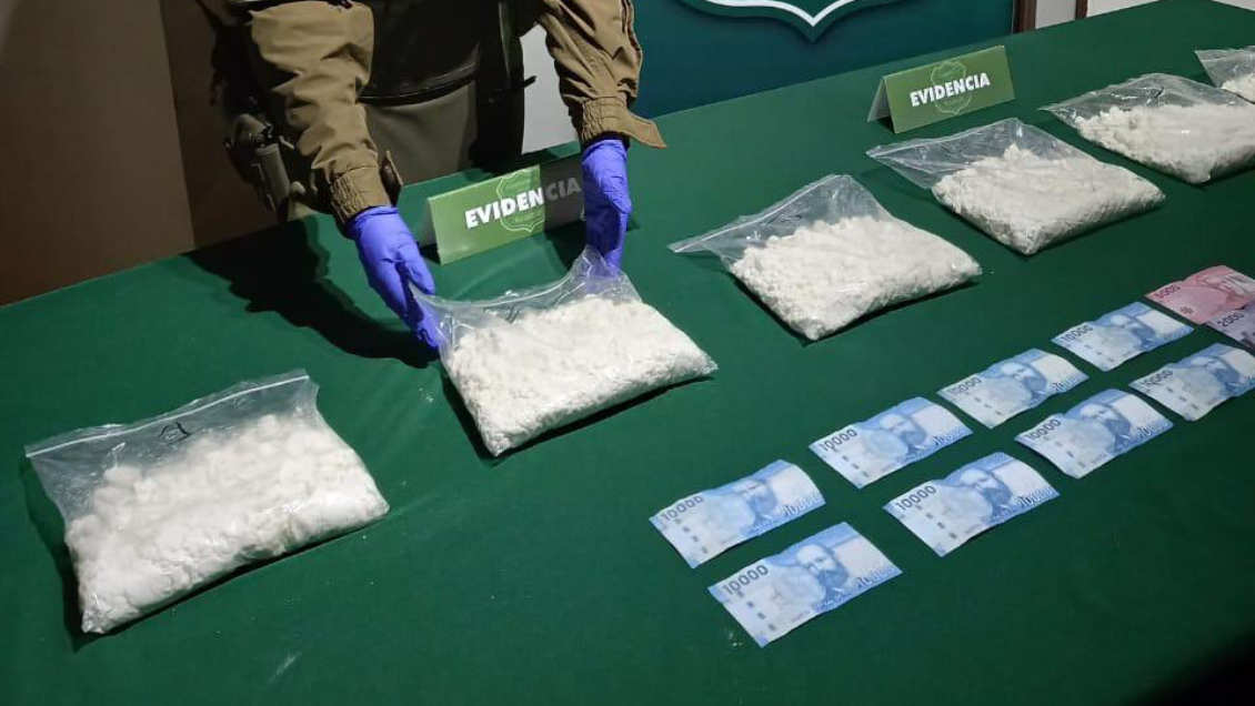 Detienen en Lautaro a sujeto que trasladaba cerca de seis kilos de droga desde Santiago