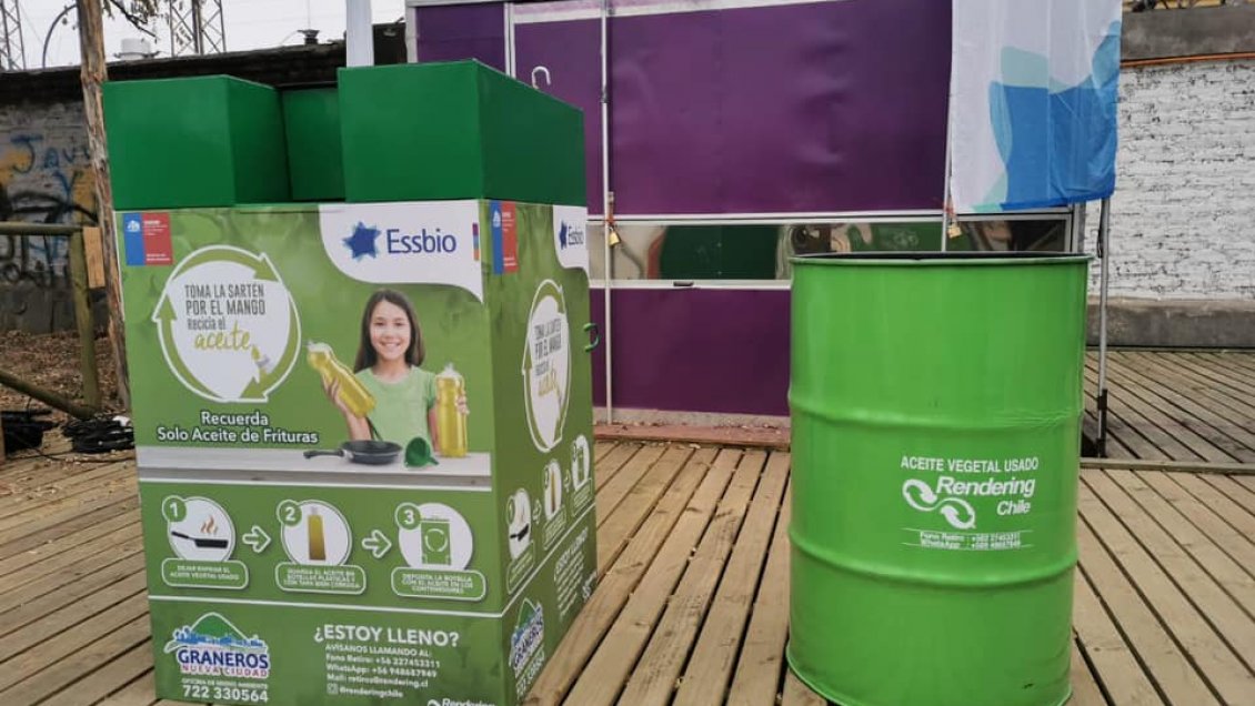 Instalan puntos de reciclaje de aceite vegetal en Graneros