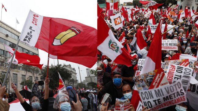 Crece la tensión en Perú ante intento de Fujimori de anular votos de Castillo