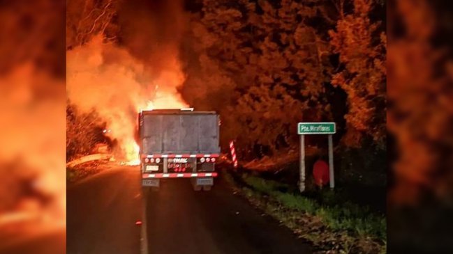 Un nuevo ataque deja varios camiones quemados en Angol