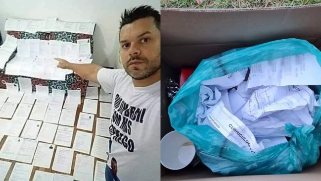 Encontró 62 currículums botados en la basura y le consiguió trabajo a 14 personas