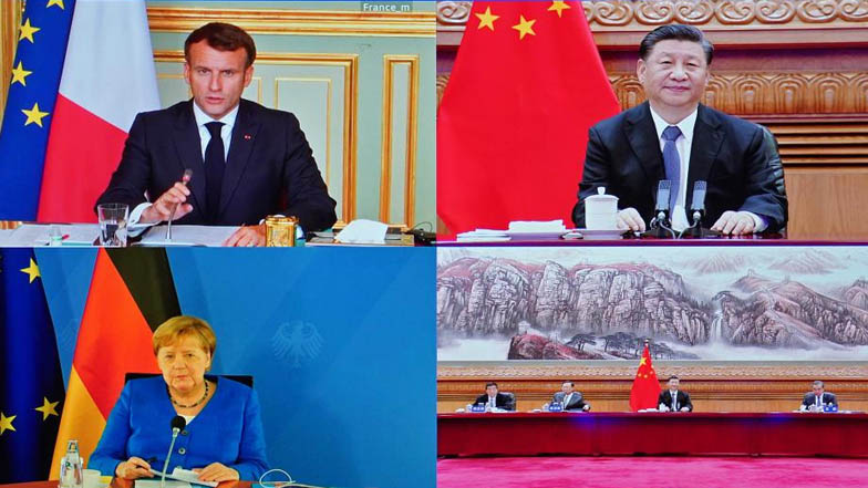 Pekín aseguró que Merkel y Macron apoyan ratificar acuerdo de inversión entre China y la UE