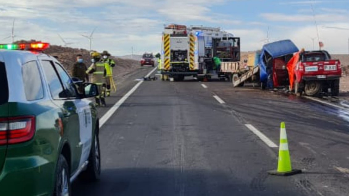 Colisión dejó un fallecido en el camino entre Calama y San Pedro de Atacama