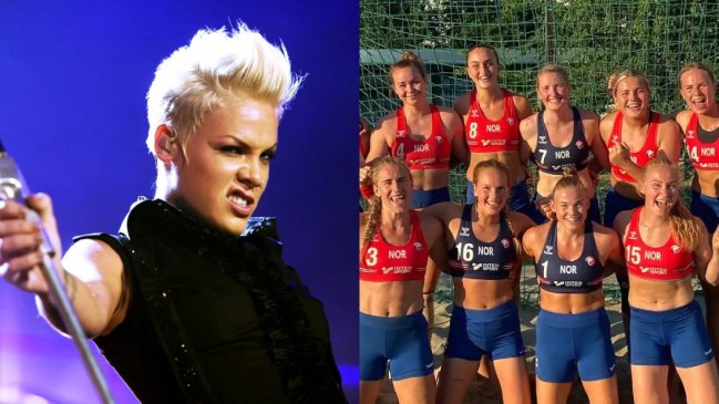 Pink se ofrece a pagar la sexista multa impuesta contra equipo noruego de handball