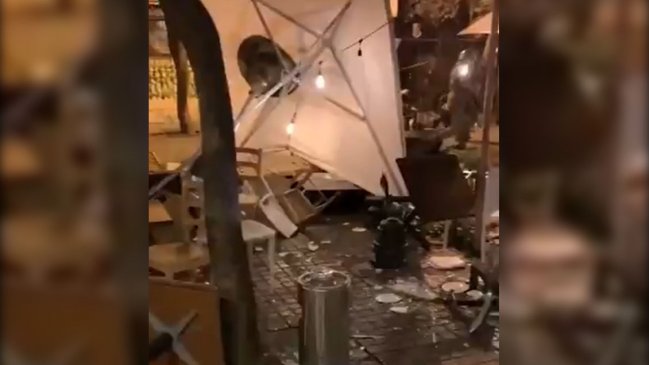 Nueva jornada de manifestaciones terminó con vandalismo en el Barrio Lastarria