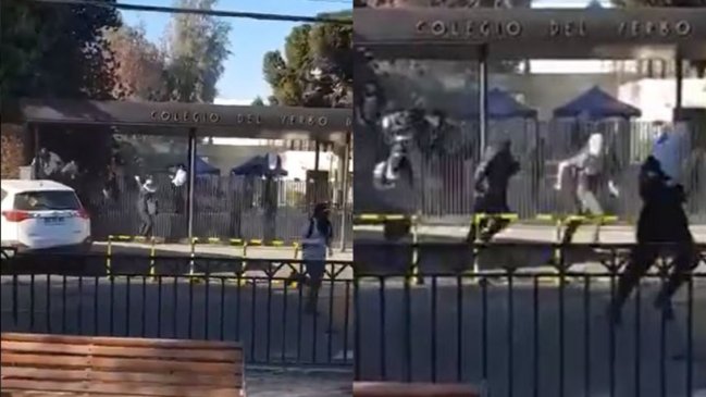 Caos en el Verbo Divino: Estudiantes lanzaron bombas de ruido y provocaron disturbios