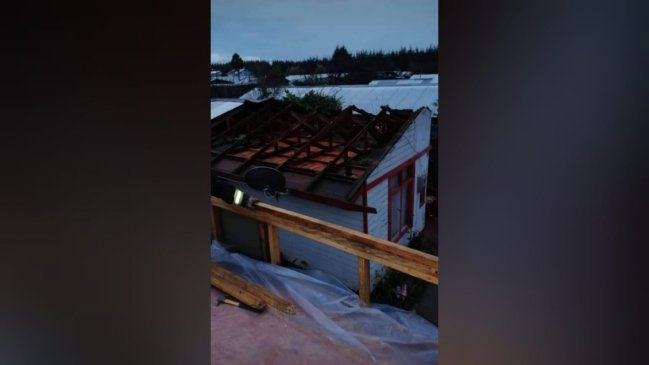 Tornado dejó a 20 familias damnificadas en Tucapel