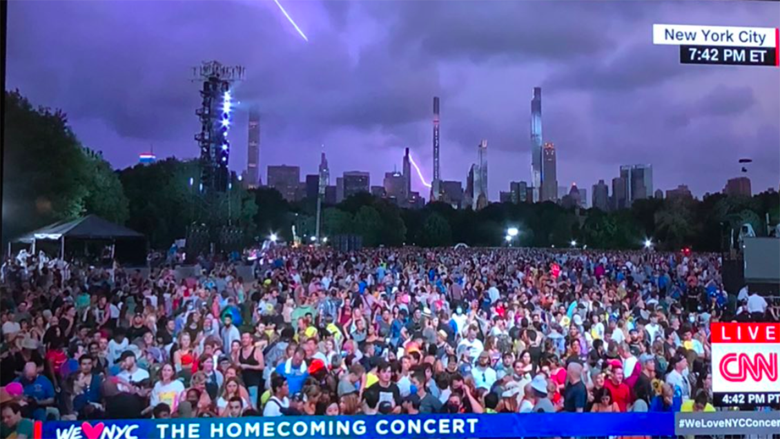 Evento de reapertura de Nueva York debió suspenderse por inminente tormenta