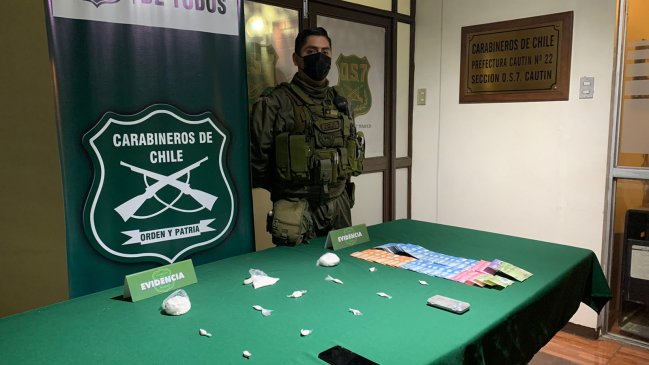 Sujeto acusado de comercializar cocaína fue detenido en Nueva Imperial
