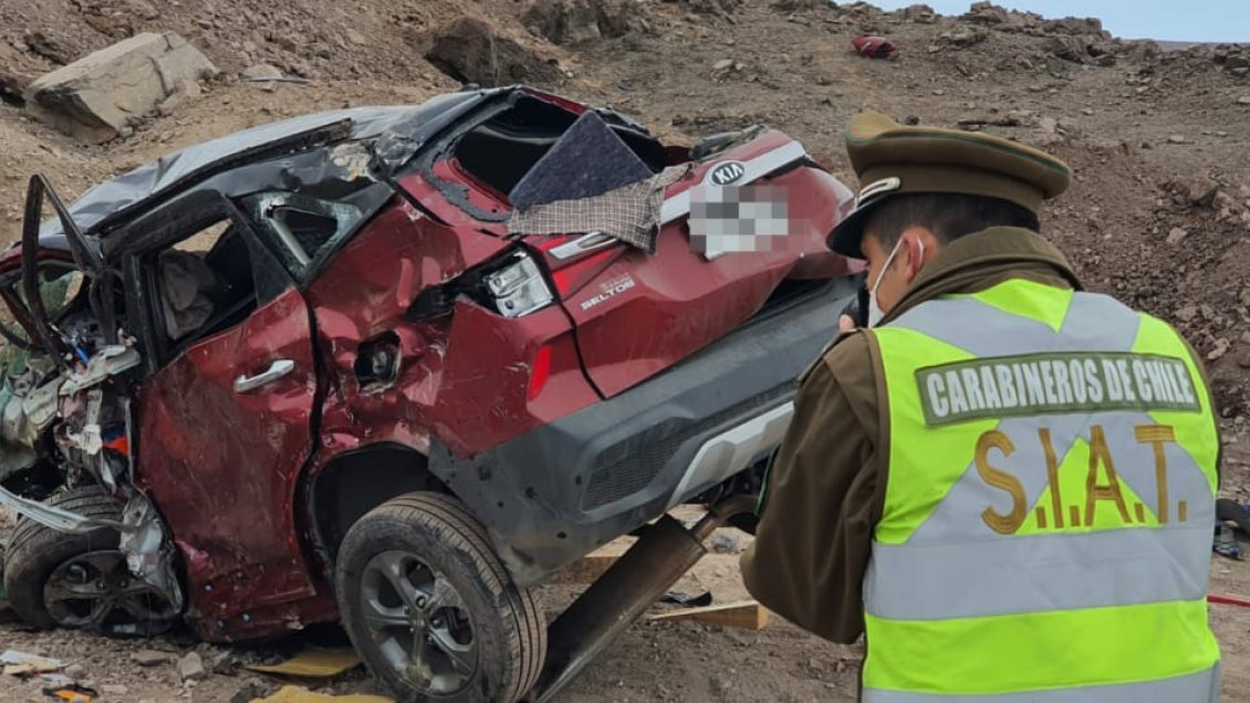 Hombre murió tras volcamiento de vehículo en Mejillones