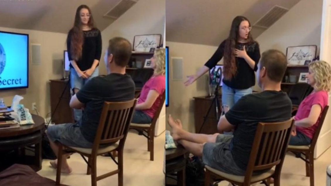 Joven contó a sus papás que es stripper con una presentación de Power Point