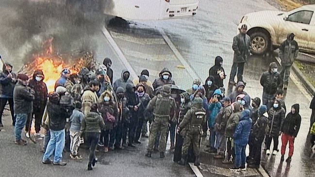 Comunidades mapuche cortaron el acceso a Ercilla en la Ruta 5 Sur