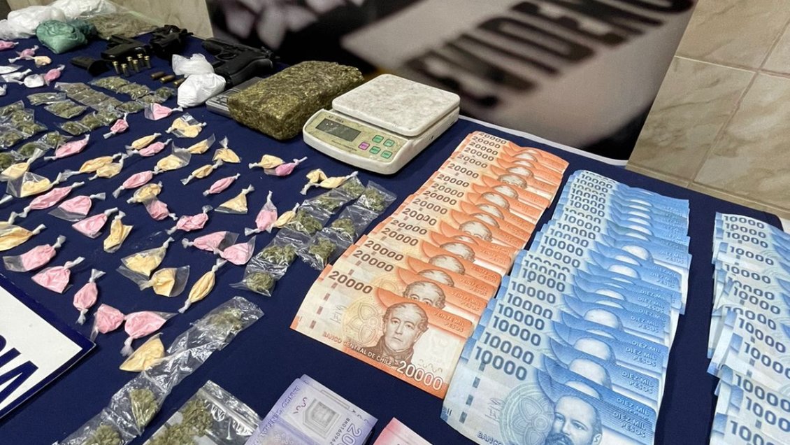 PDI detuvo a cinco traficantes e incautó droga avaluada en 15 millones en Carahue