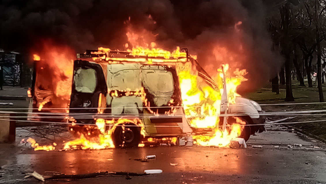 Nuevos incidentes en Villa Francia en el marco del 11 de septiembre