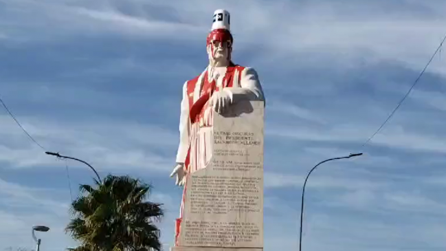 Monumento a Salvador Allende fue vandalizado en San Joaquín