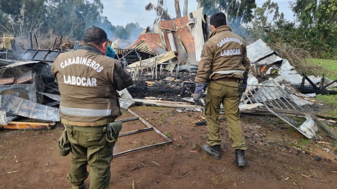 Incendio consumió por completo una escuela rural de La Araucanía