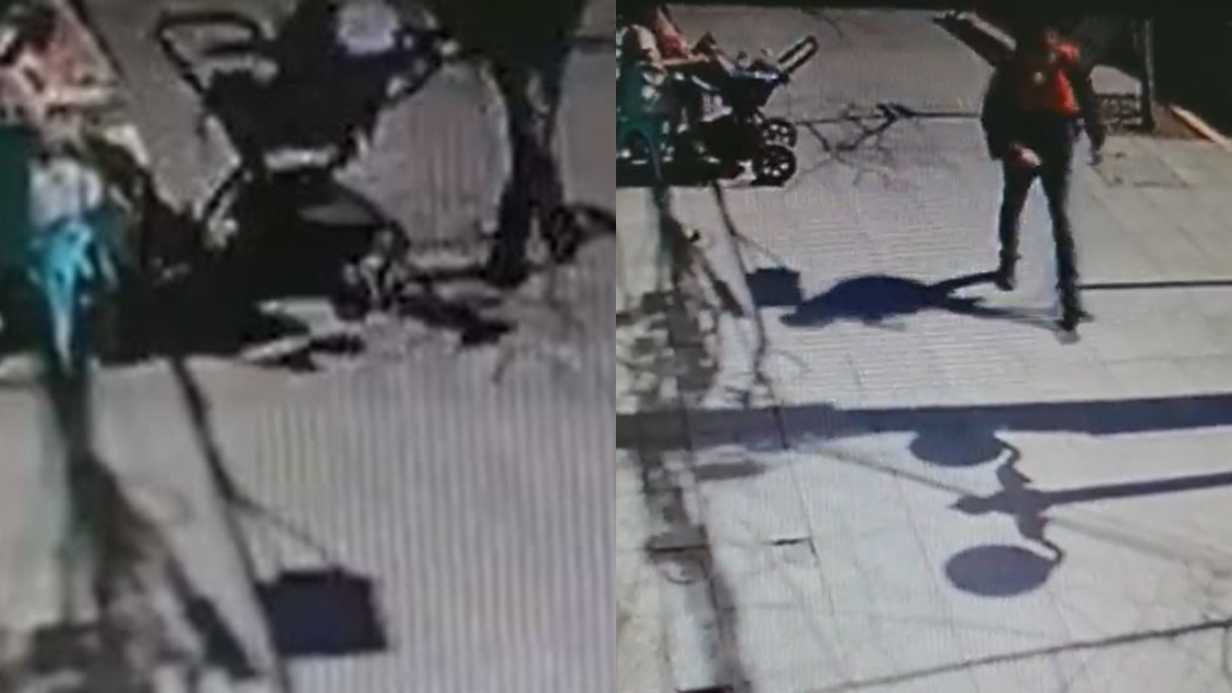 Hombre pateó coche con bebé de siete meses en Providencia