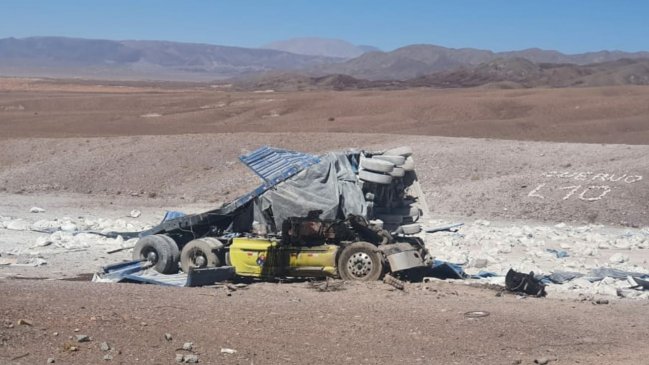 Volcamiento dejó un fallecido en ruta internacional en San Pedro de Atacama