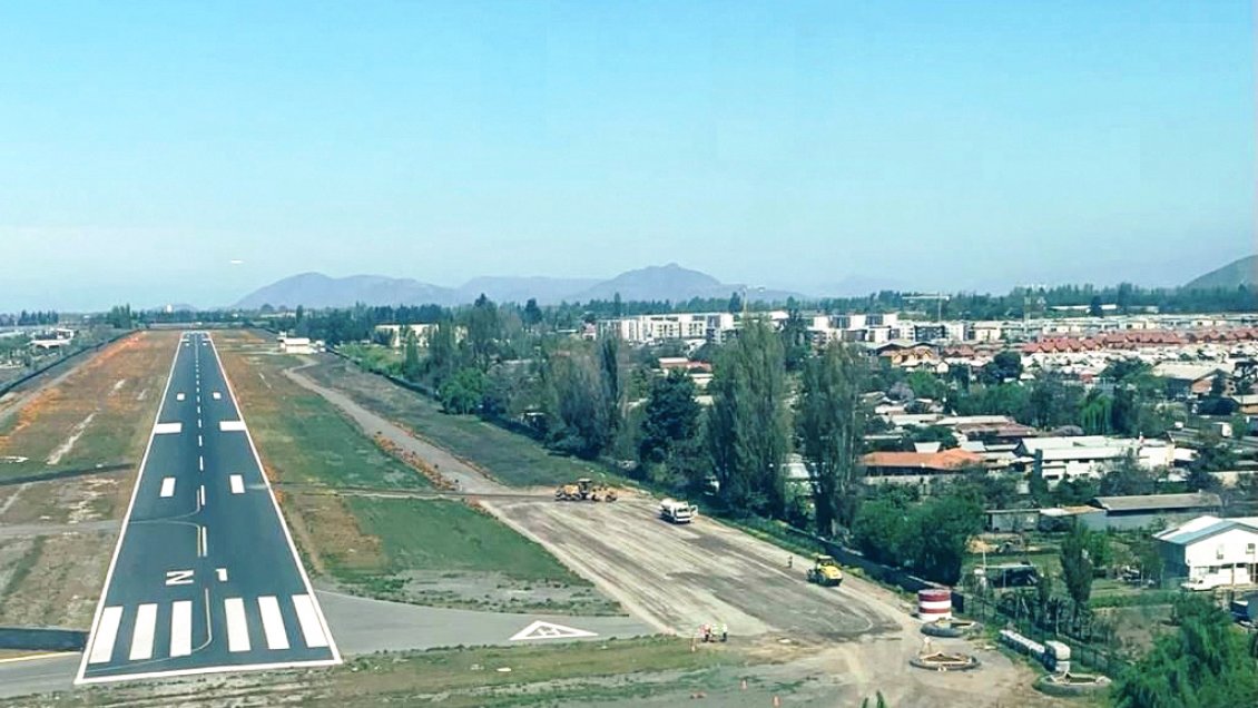 Fiscalizan avance de obras de plataforma de operaciones para emergencias en Aeródromo de Rancagua