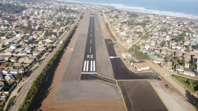 Inauguran nueva pista en aeródromo de Pichilemu