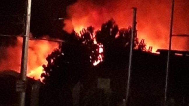 Adulto mayor resultó con lesiones de gravedad tras incendio que afectó a cuatro casas en Talca