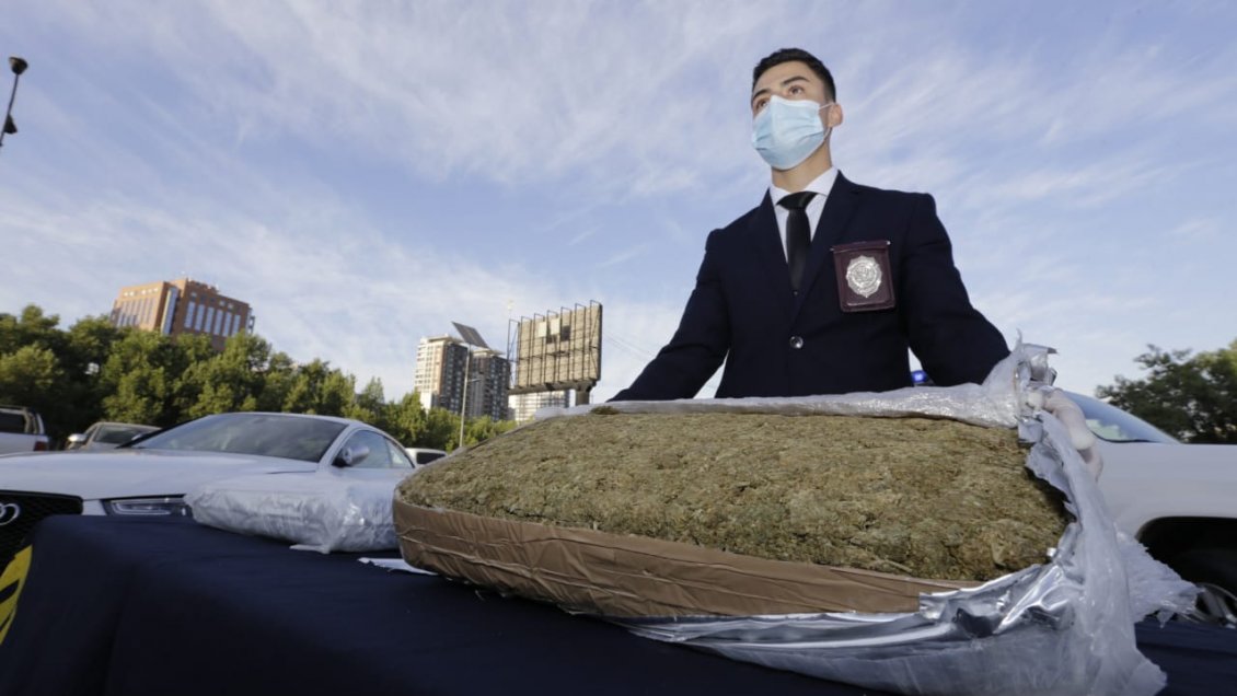 Una tonelada de marihuana mexicana fue incautada en Pudahuel