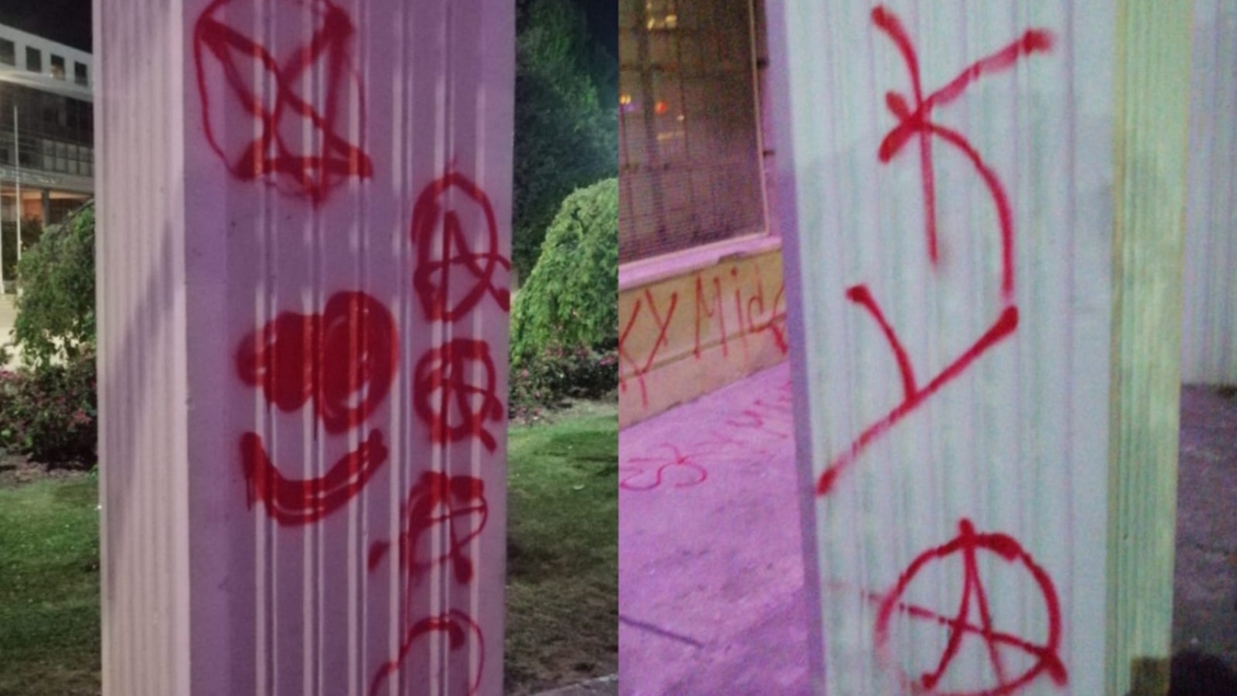 Joven fue detenido por rayados en arco de la Universidad de Concepción: Es Monumento Nacional