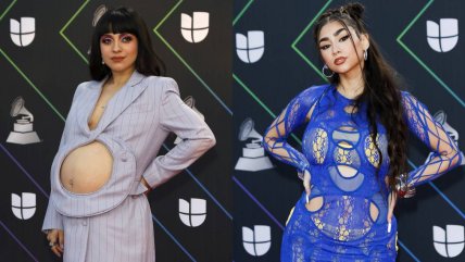   El paso de Mon Laferte y Paloma Mami por la alfombra roja de los Grammy Latinos 