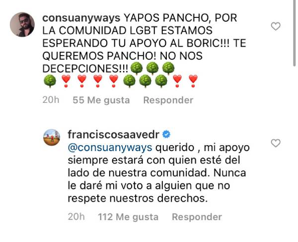 Francisco Saavedra anunció por quién votará.