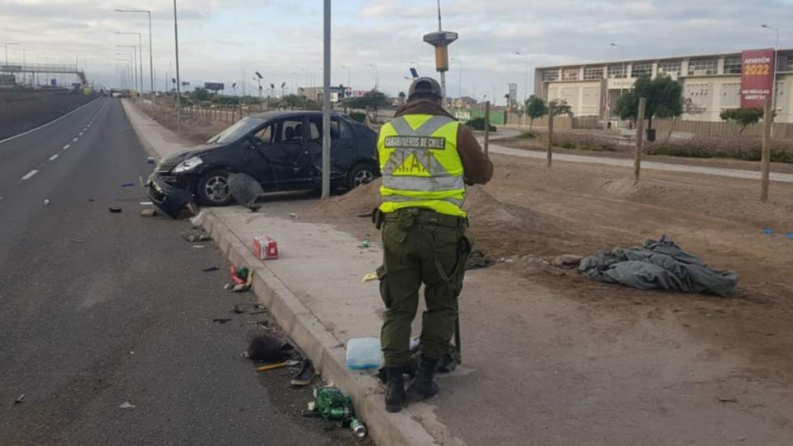SIAT investiga accidente fatal en sector Costa Laguna en Antofagasta