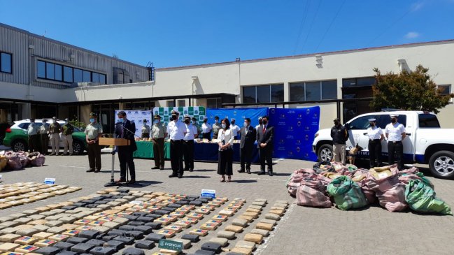Investigación internacional desbarató banda colombiana que internó 3,5 toneladas de droga a Chile