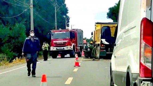 Violenta colisión dejó dos fallecidos en la Ruta de la Madera de Biobío