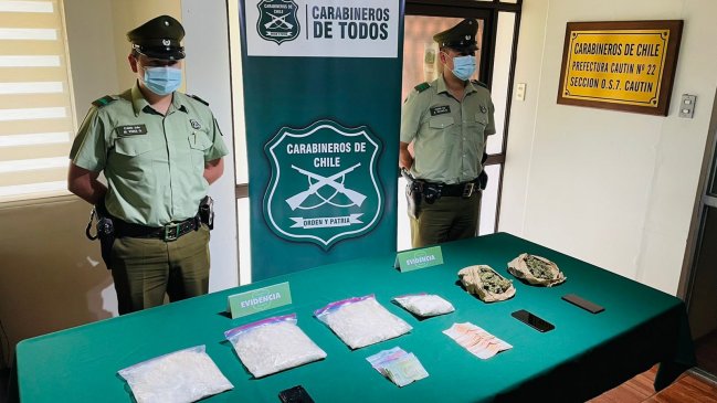 Carabineros incautó en Lautaro 36 millones de pesos en pasta base