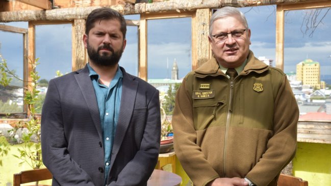 Cita protocolar en Magallanes: Gabriel Boric se reunió con general Yáñez