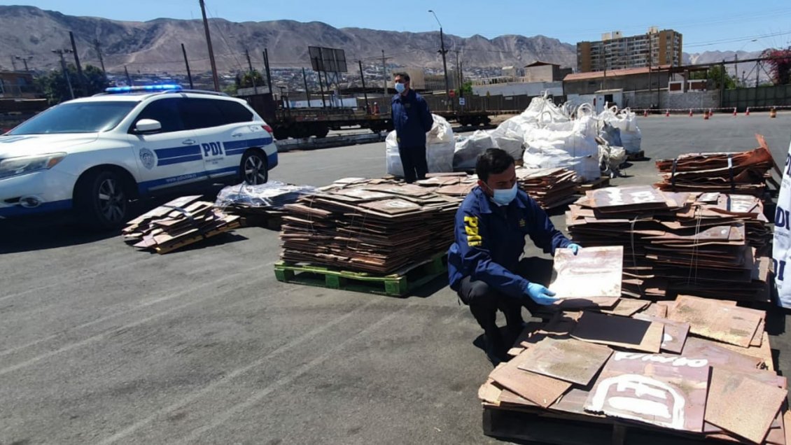 PDI recuperó más de 26 toneladas de cobre robados en Antofagasta