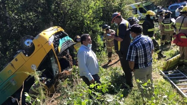 Más de 30 estudiantes lesionados deja volcamiento de bus en Purranque