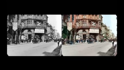   Restauran a color una escena de 1896 grabada en Berlín 